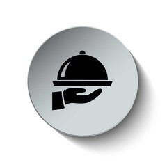 Food serving icon. Food service icon. Restaurant icon. Vector Il
