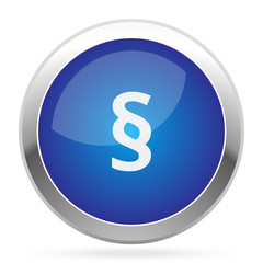 White Paragraph icon on blue web app button