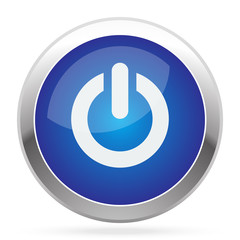 White Power icon on blue web app button