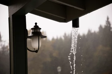 Crédence de cuisine en verre imprimé Orage Oregon Rain Storm Weather