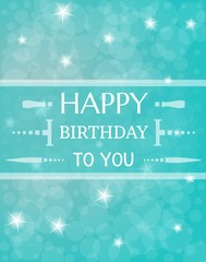 birthday card with shinning stars