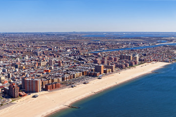 Aerial view of Long Island in New York - obrazy, fototapety, plakaty
