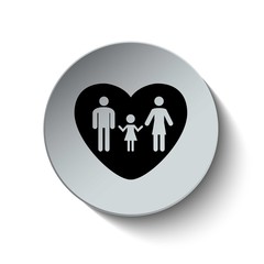 Family icon. Parents and Children icon. Vector Illustration. EPS