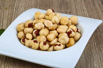 Hazelnuts in the bowl
