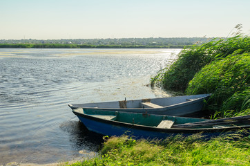 two boats on river