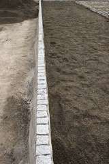 Unfinished sidewalk