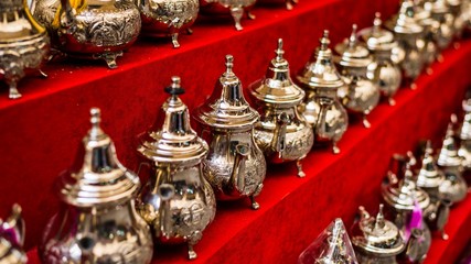 a variety of tea pots