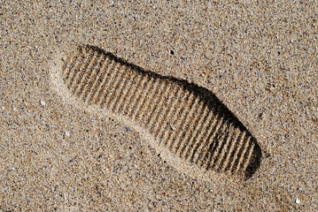 Footprint on the sand