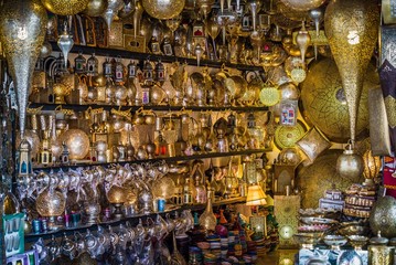 Fototapeta na wymiar shop for moroccan lamps