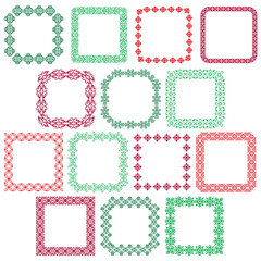 ornate square frames