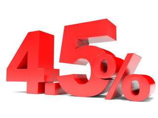 Red four point five percent off. Discount 4.5 percent.