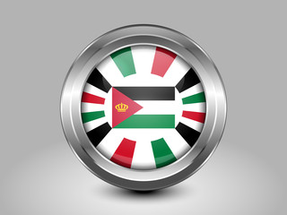 Jordan Variant Flag. Metal Round Icon