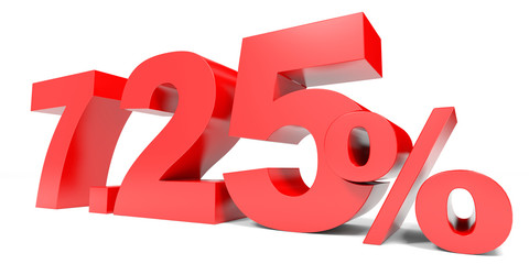 Red seven point two five percent off. Discount 7.25 percent.