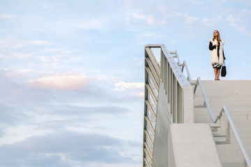 Attractive Redhead Woman in the City