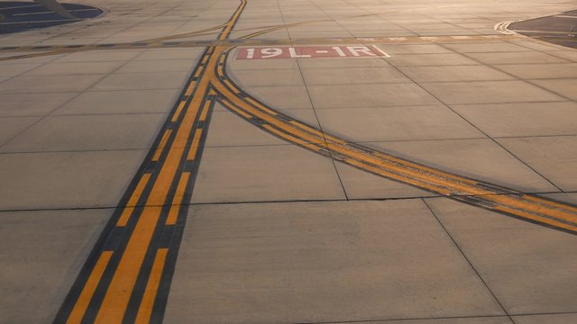 Commercial Airplane on runway, 4K