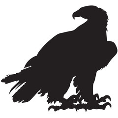 Silhouette of eagle-vector