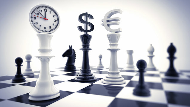 Schachzug - Zeit - Euro - Dollar
