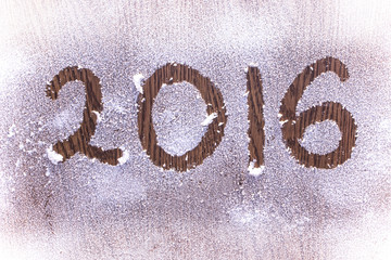 Background for holiday  greeting card. Caption twenty sixteen 2016