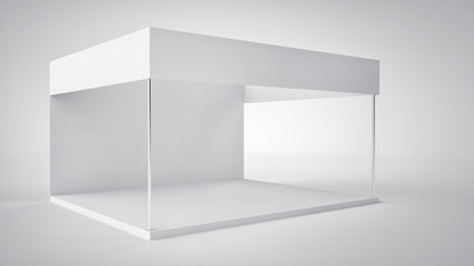 Blank exhibition stand / Trade show booth isolated