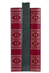 Drei senkrecht stehende Bücher