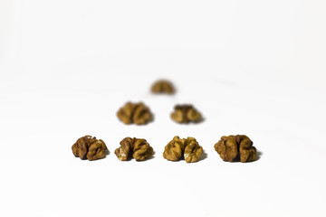 walnuts on a isolated white background