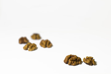 walnuts on a isolated white background