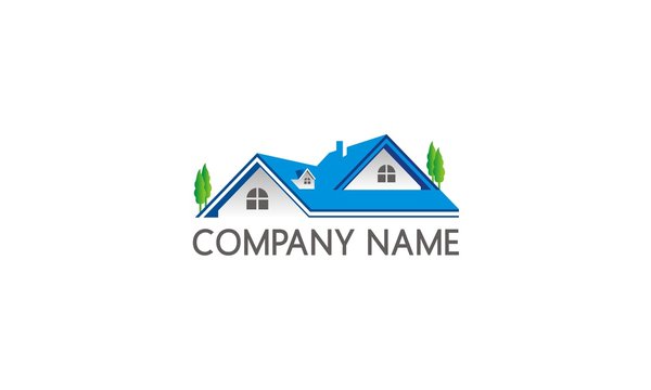  home roof construction company logo