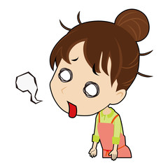 魂が抜ける若い主婦