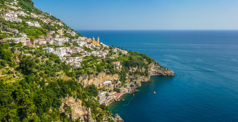 Picturesque postcard view of Amalfi Coast, Campania, Italy