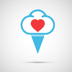 Icon ice cream isolated on white background