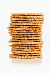 cookies stack on white background