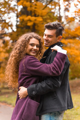 Fototapeta premium Couple on autumn walk