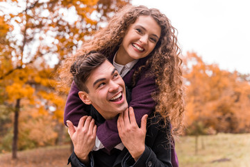 Fototapeta premium Couple on autumn walk