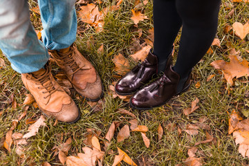 Couple on autumn walk