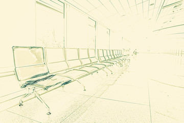 Airport waiting area