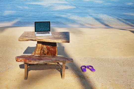 office on the beach