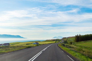 travel concept, background with beautiful road
