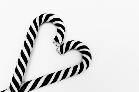 Heart from candy canes