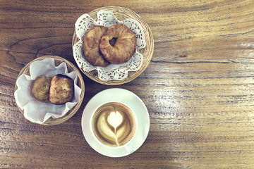 Breakfast, Coffee and croissant