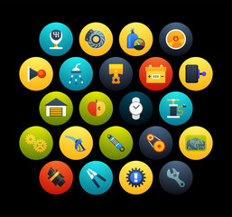 Flat icons set 24