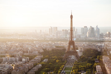 beautiful view of Paris with Eiffel tower