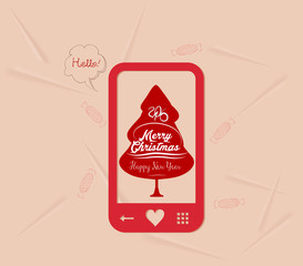 merry christmas with phone message