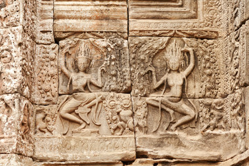 Apsara carving, Angkor wat, Cambodia