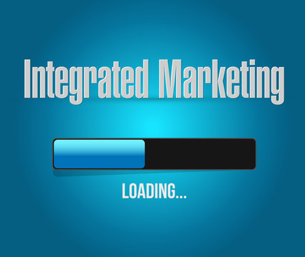 Integrated Marketing loading bar sign concept