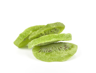 Dried kiwi isolated on white background