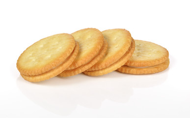 Sandwich biscuits on a white background