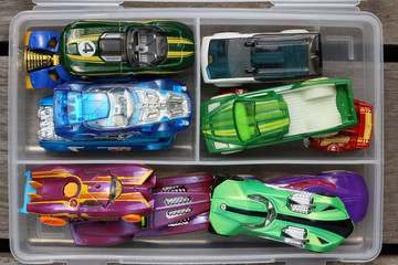 Toy cars / A set of toy cars, favorite toys for children