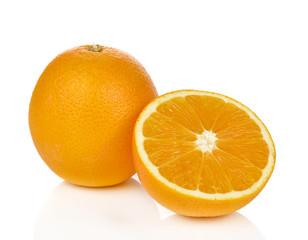 Orange fruit isolated on white background