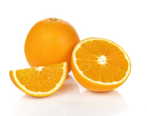 Orange fruit isolated on white background