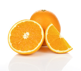 Orange fruit isolated on white background